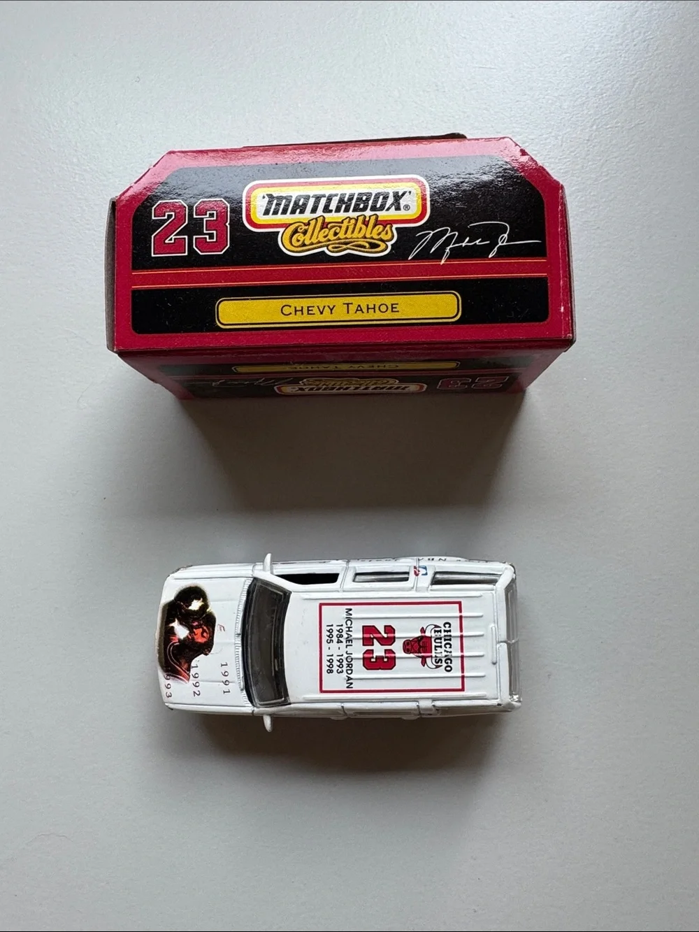 Vintage Matchbox White Chevy Tahoe Toy Car - #23
